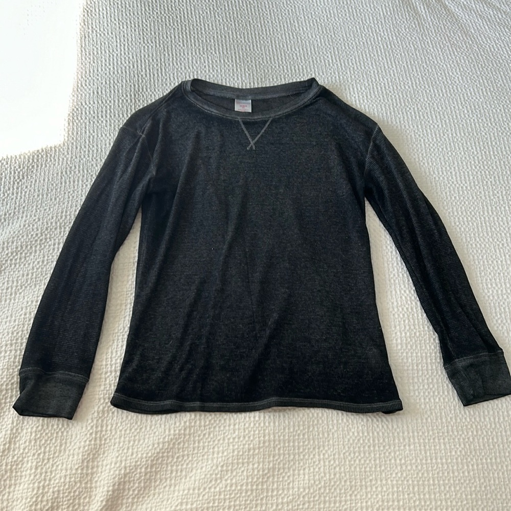 No Boundaries Gray Thin Thermal Long Sleeved Shirt